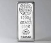 شمش نقره برند ندیرترک 1 کیلویی خالص عیار 999.9
