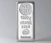 شمش نقره برند ندیرترک 1 کیلویی خالص عیار 999.9