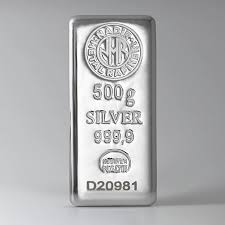 شمش نقره برند ندیرترک 500 گرمی خالص عیار 999.9